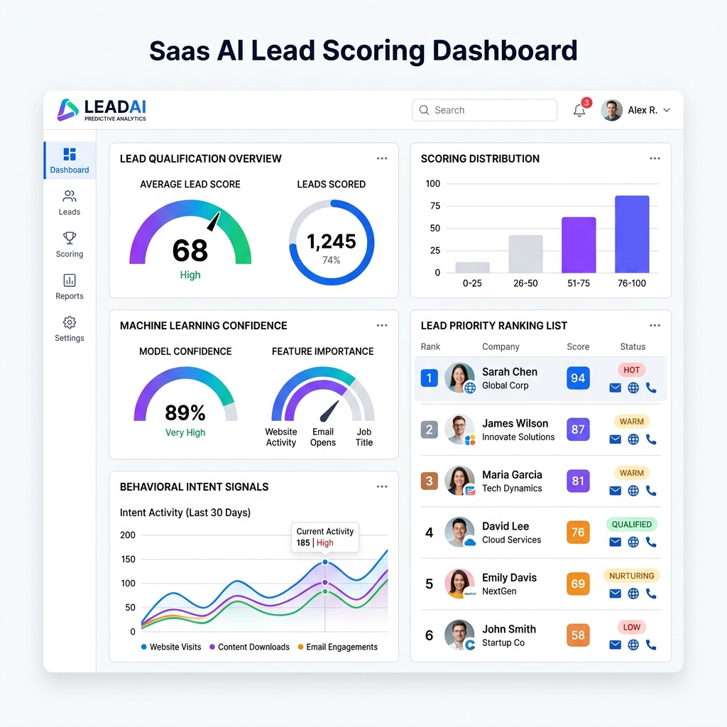 AI Lead Scoring Dashboard